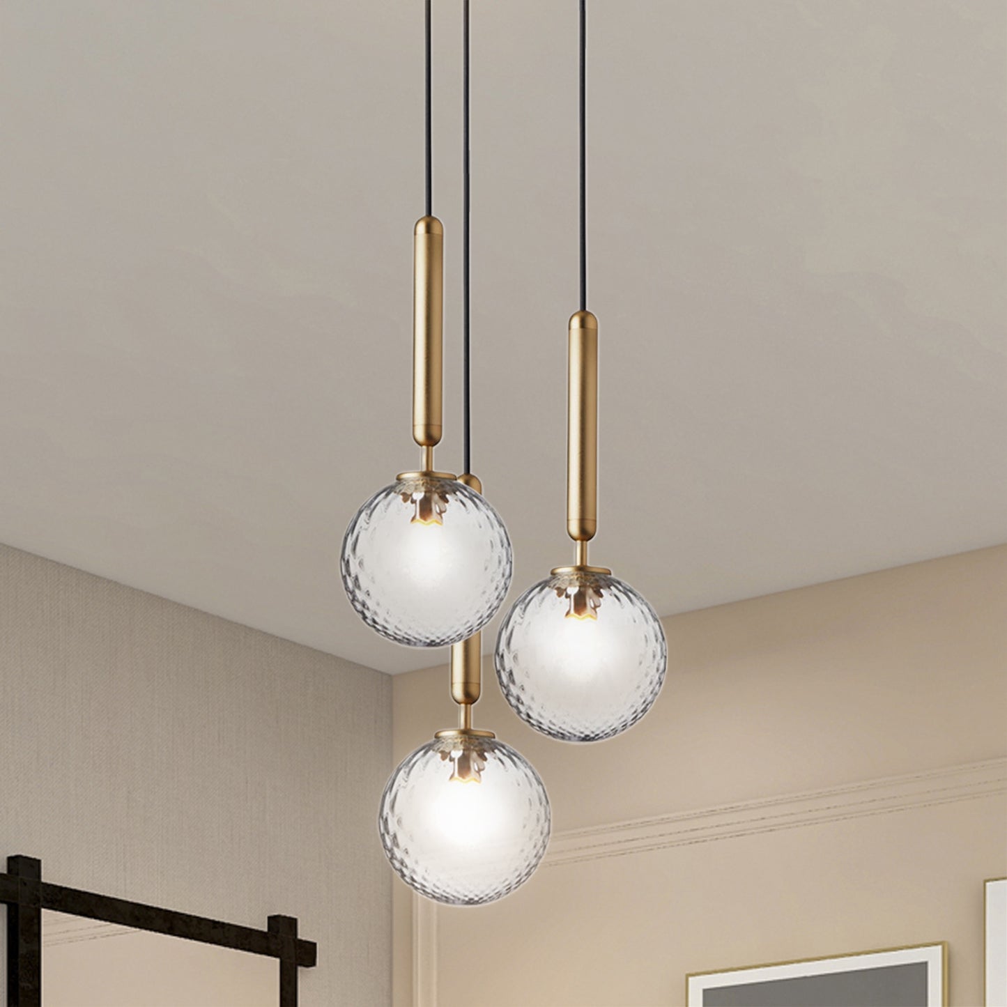 Scandiluxe Vintage Crystal Pendant Lamp