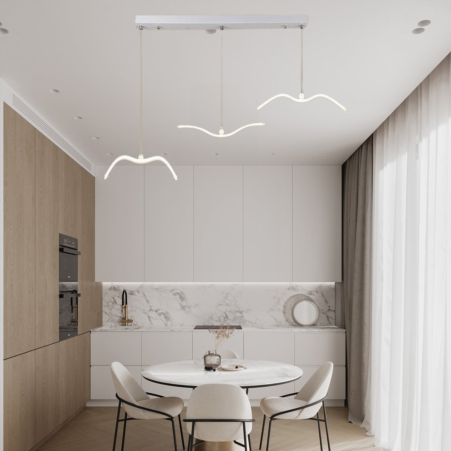 Seagull Resin Minimalist Metal Pendant Light