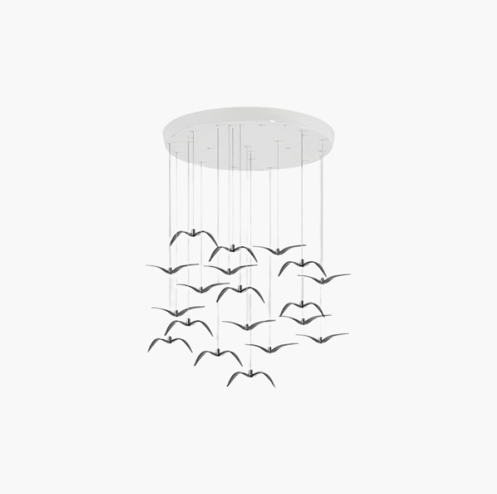 Seagull Resin Minimalist Metal Pendant Light