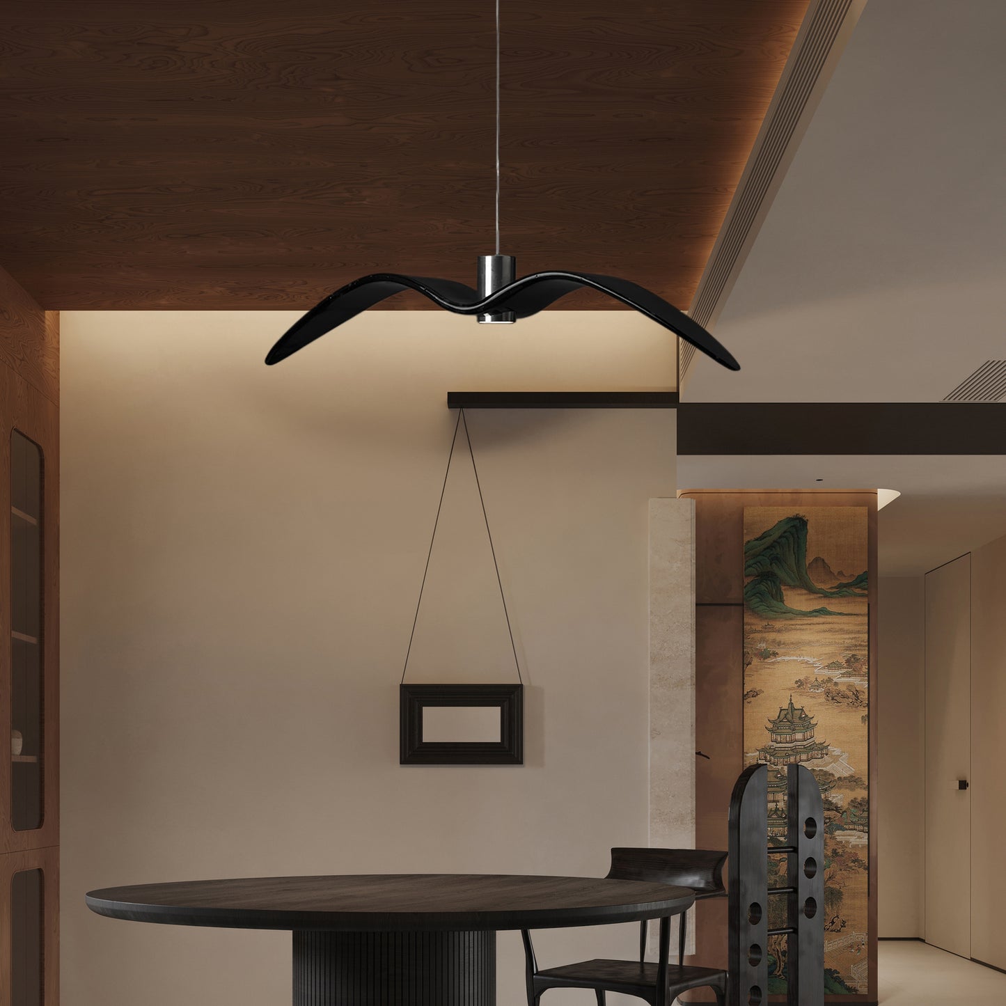 Seagull Resin Minimalist Metal Pendant Light