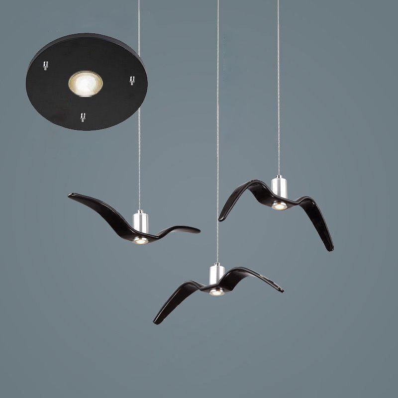 Seagull Resin Minimalist Metal Pendant Light