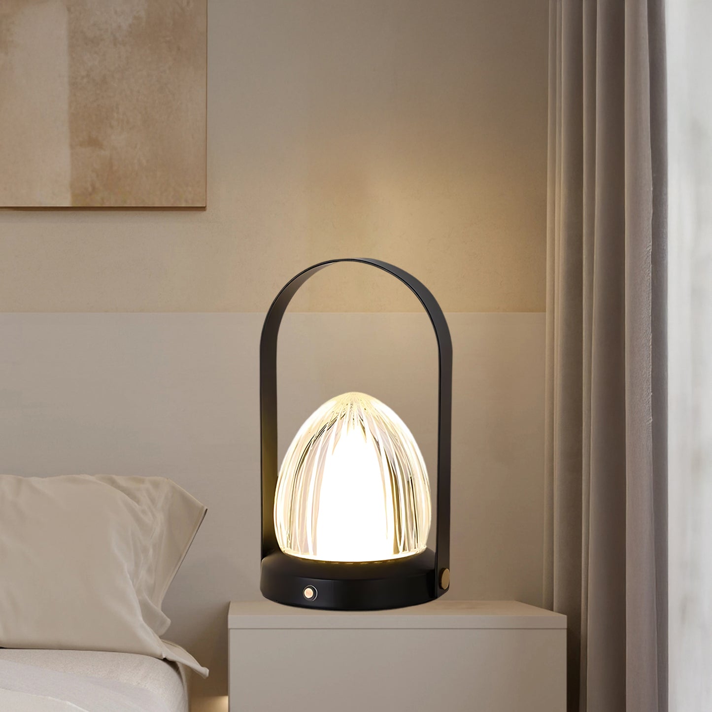 Seine Built-in Battery Eclectic Metal Table Lamp