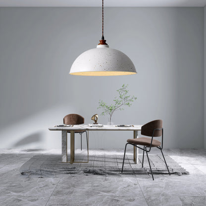 Semi Ball Contemporary Metal Pendant Light