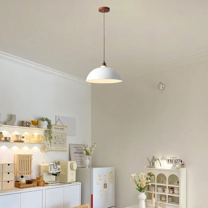 Semi Ball Contemporary Metal Pendant Light