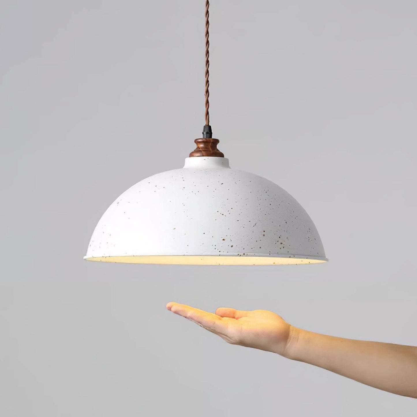 Semi Ball Contemporary Metal Pendant Light