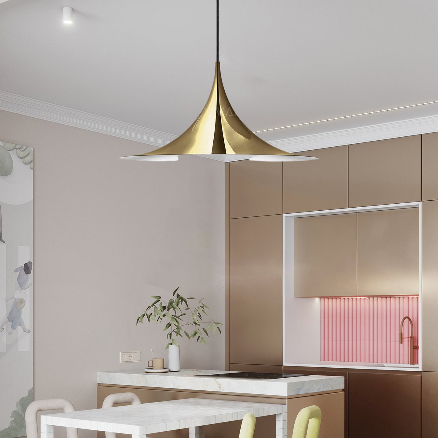 Semi Classic Metal Pendant Light