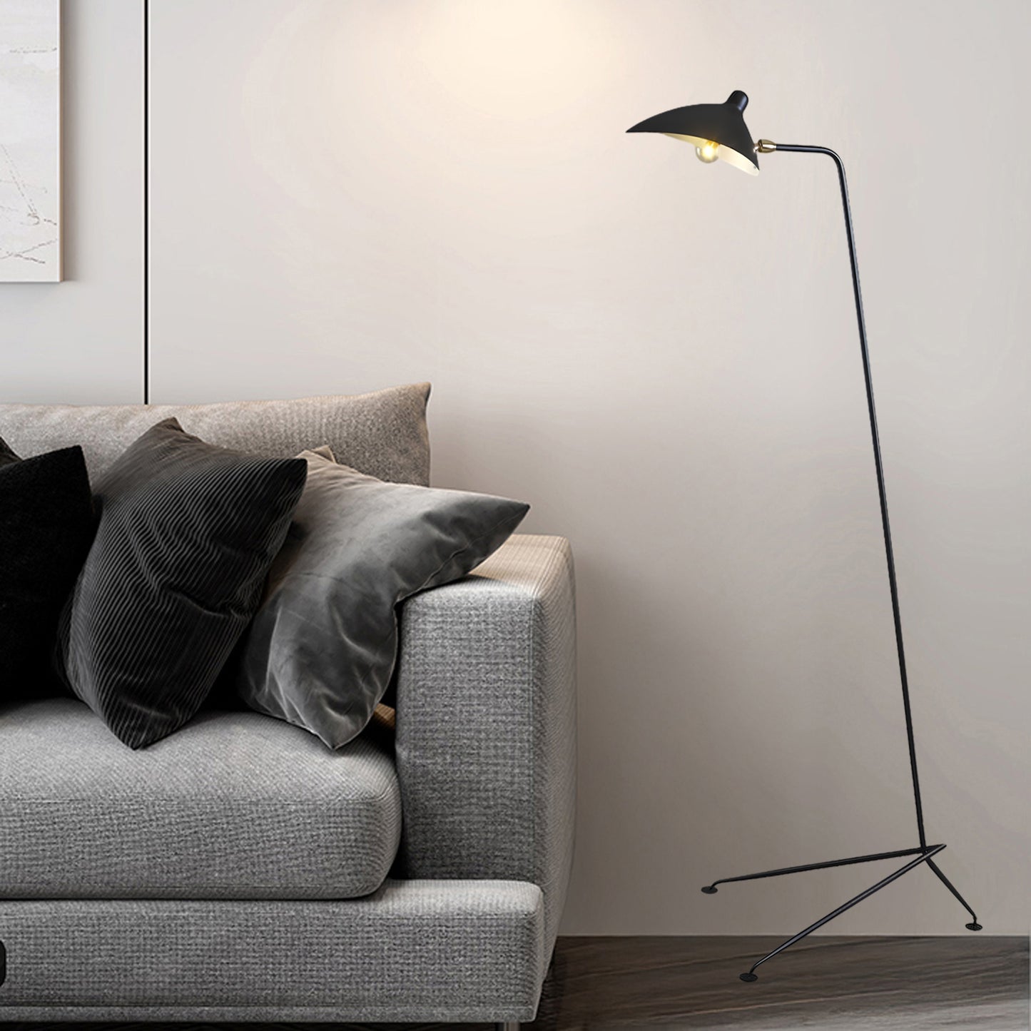 Serge Mouille Traditional Metal Floor Lamp