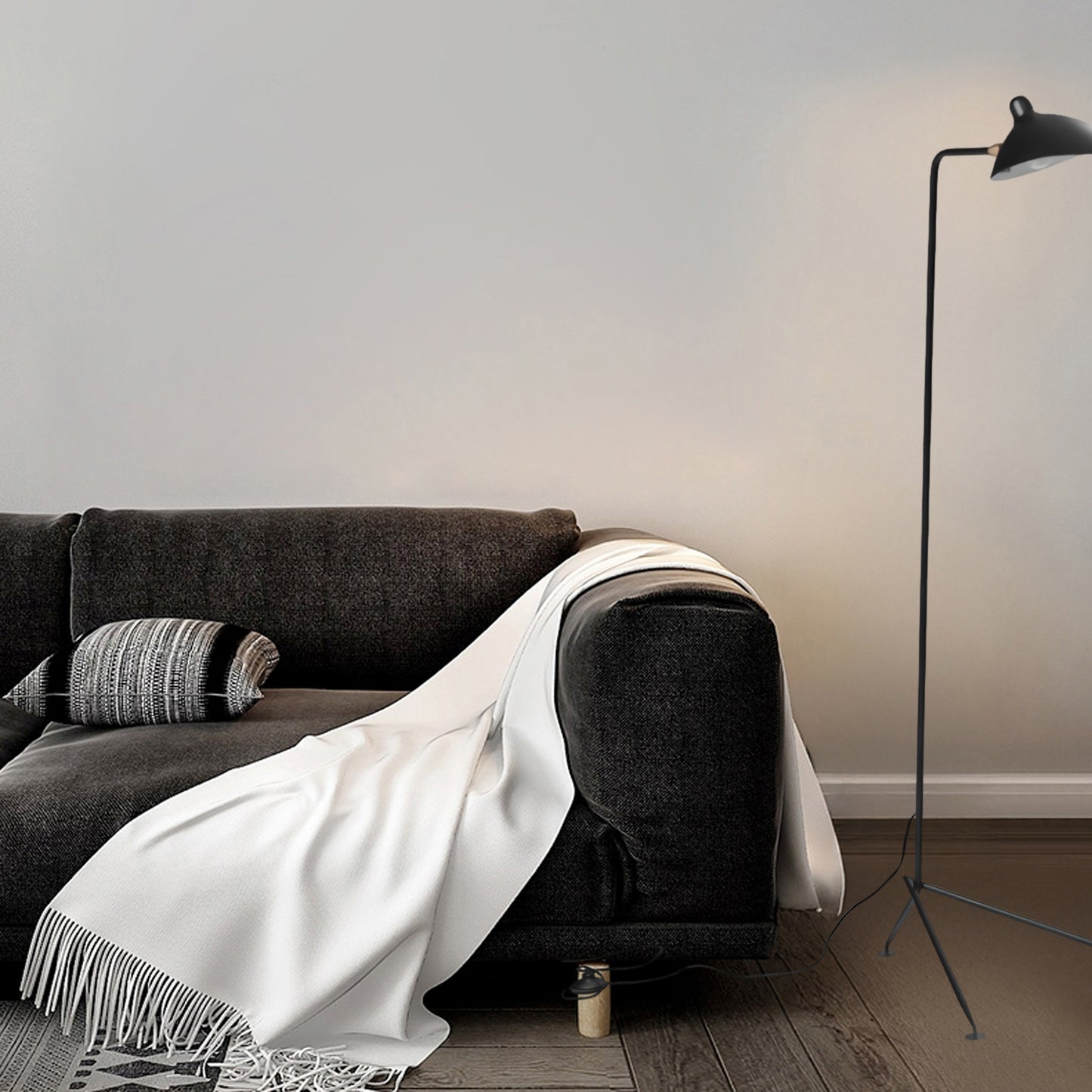 Serge Mouille Traditional Metal Floor Lamp