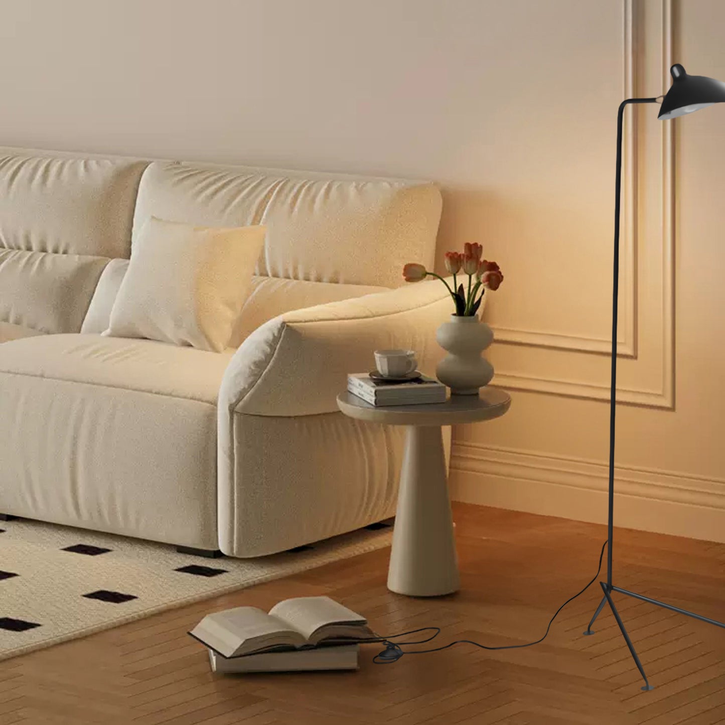 Serge Mouille Traditional Metal Floor Lamp