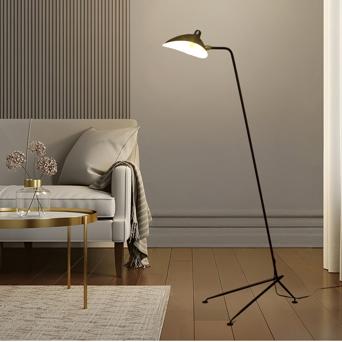 Serge Mouille Traditional Metal Floor Lamp