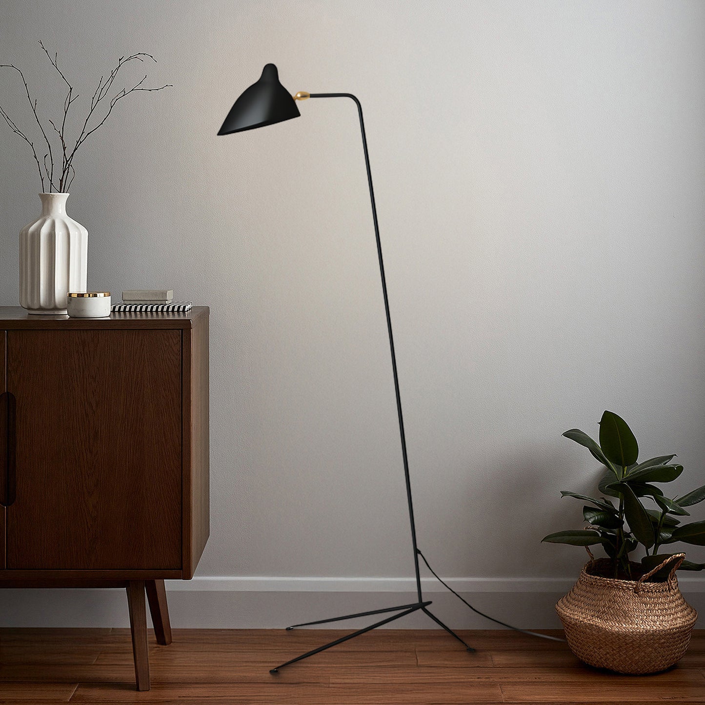 Serge Mouille Traditional Metal Floor Lamp