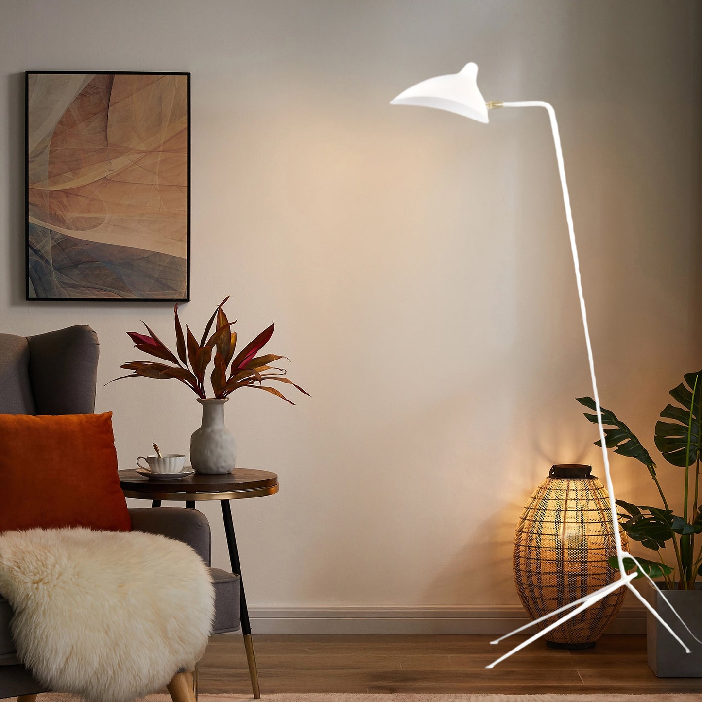 Serge Mouille Traditional Metal Floor Lamp