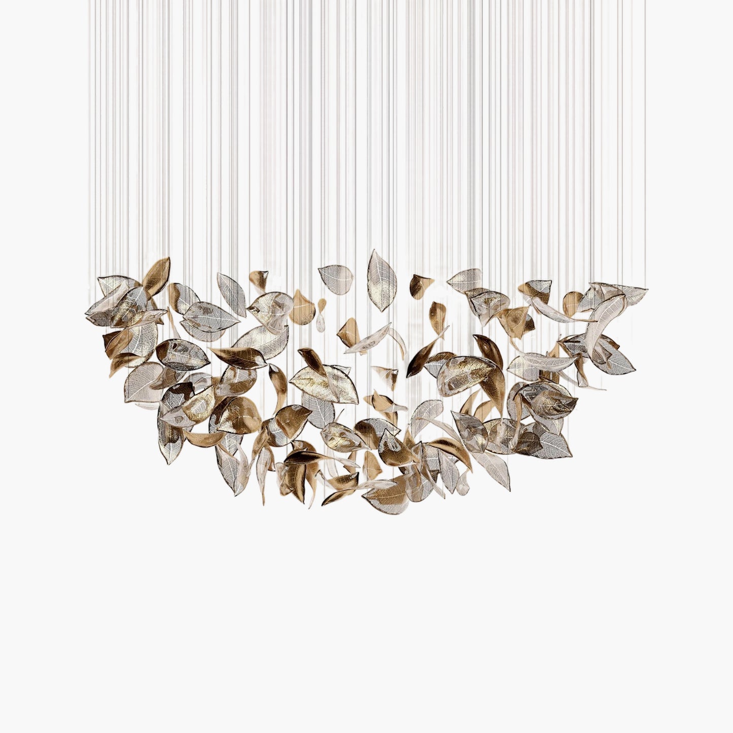 Shake Leaves Eclectic Crystal Chandelier