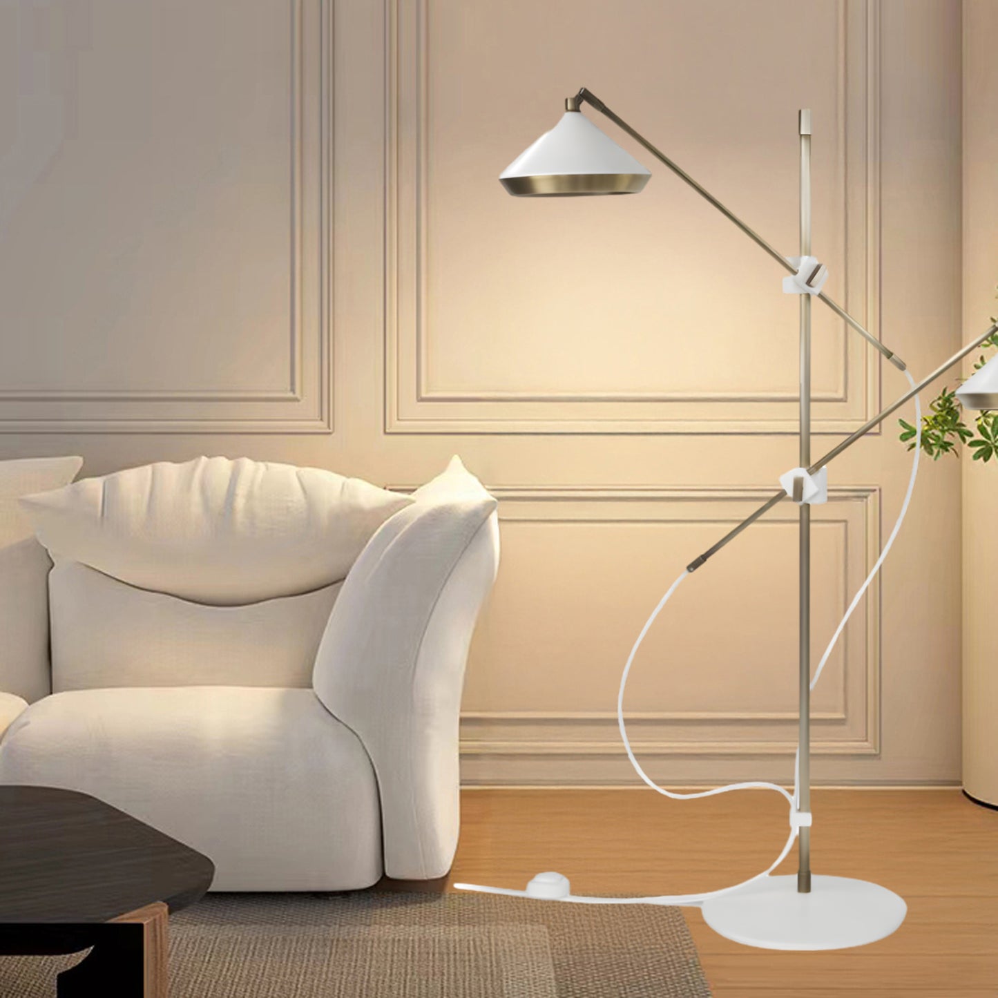 Shear Eclectic Metal Floor Lamp