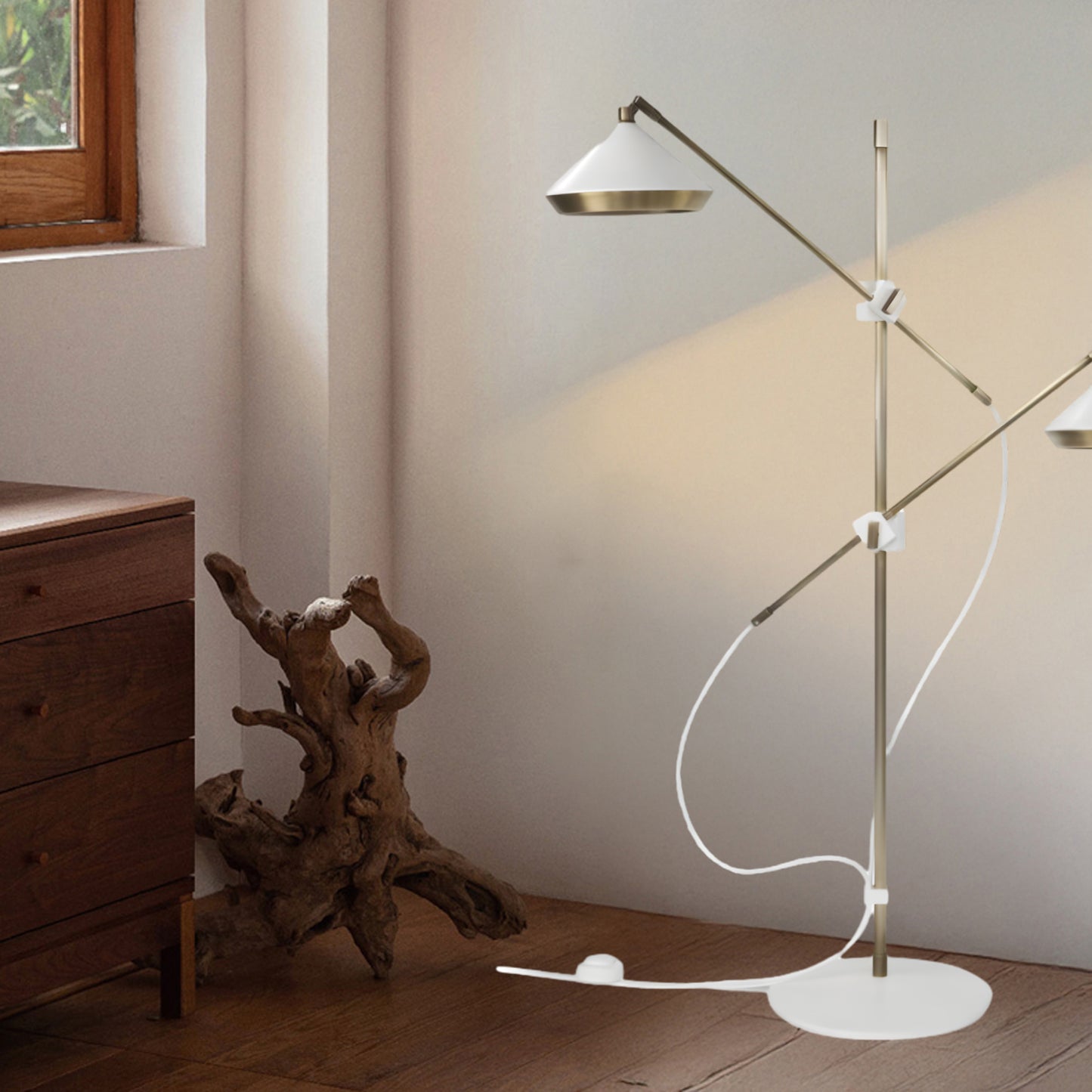 Shear Eclectic Metal Floor Lamp