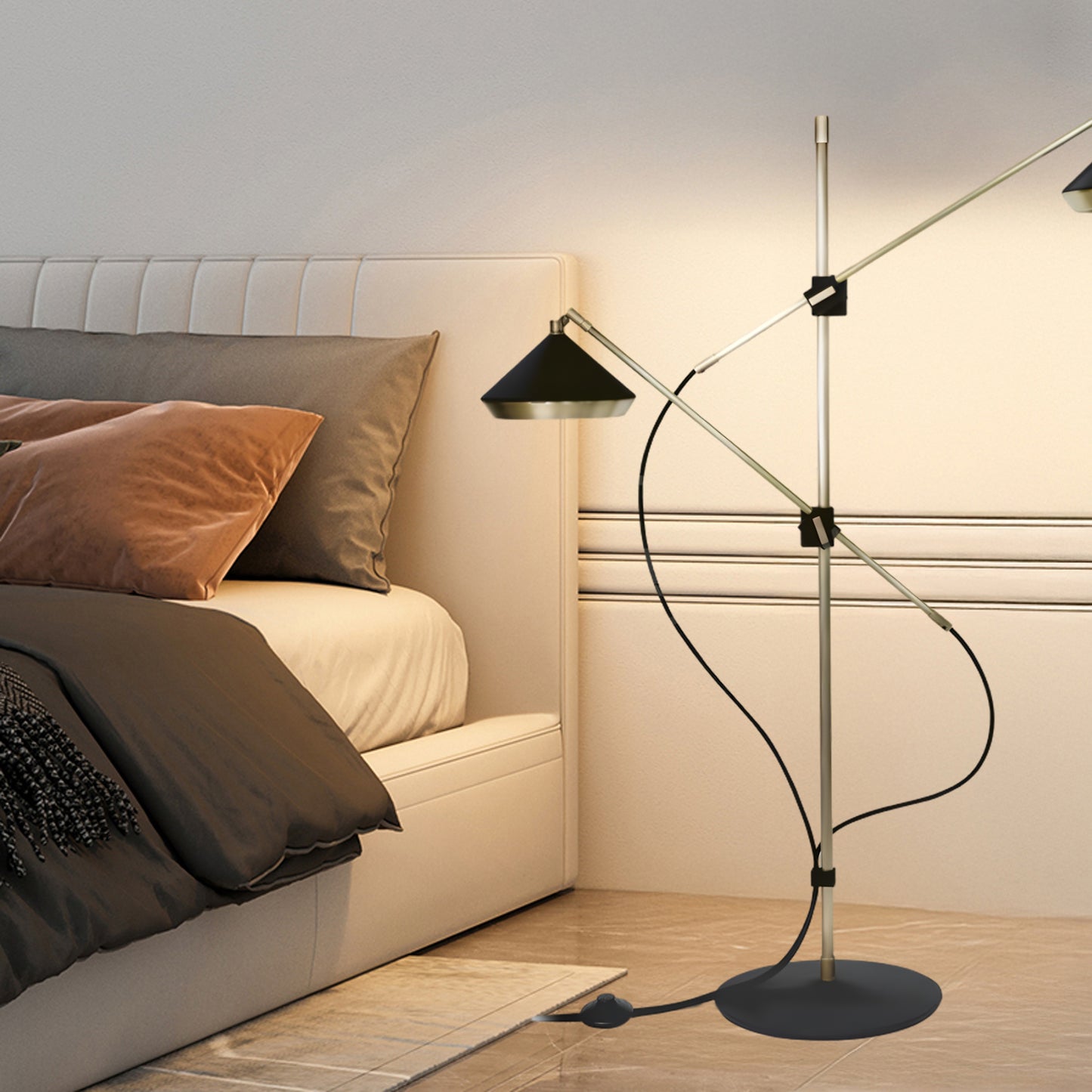 Shear Eclectic Metal Floor Lamp