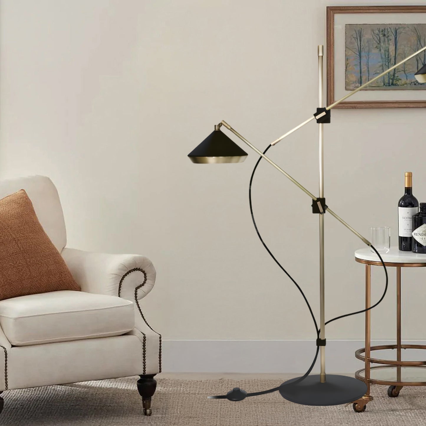 Shear Eclectic Metal Floor Lamp