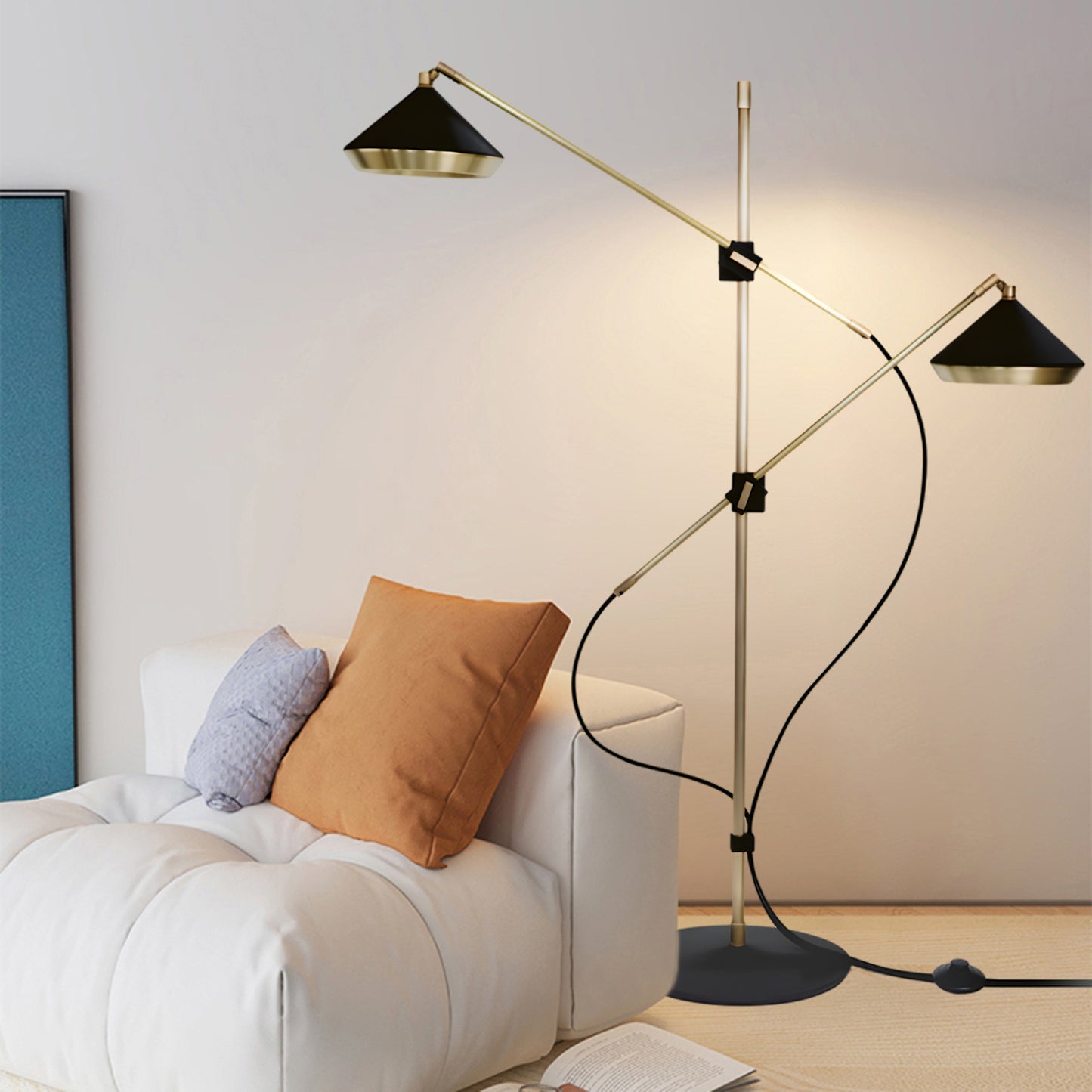 Shear Eclectic Metal Floor Lamp