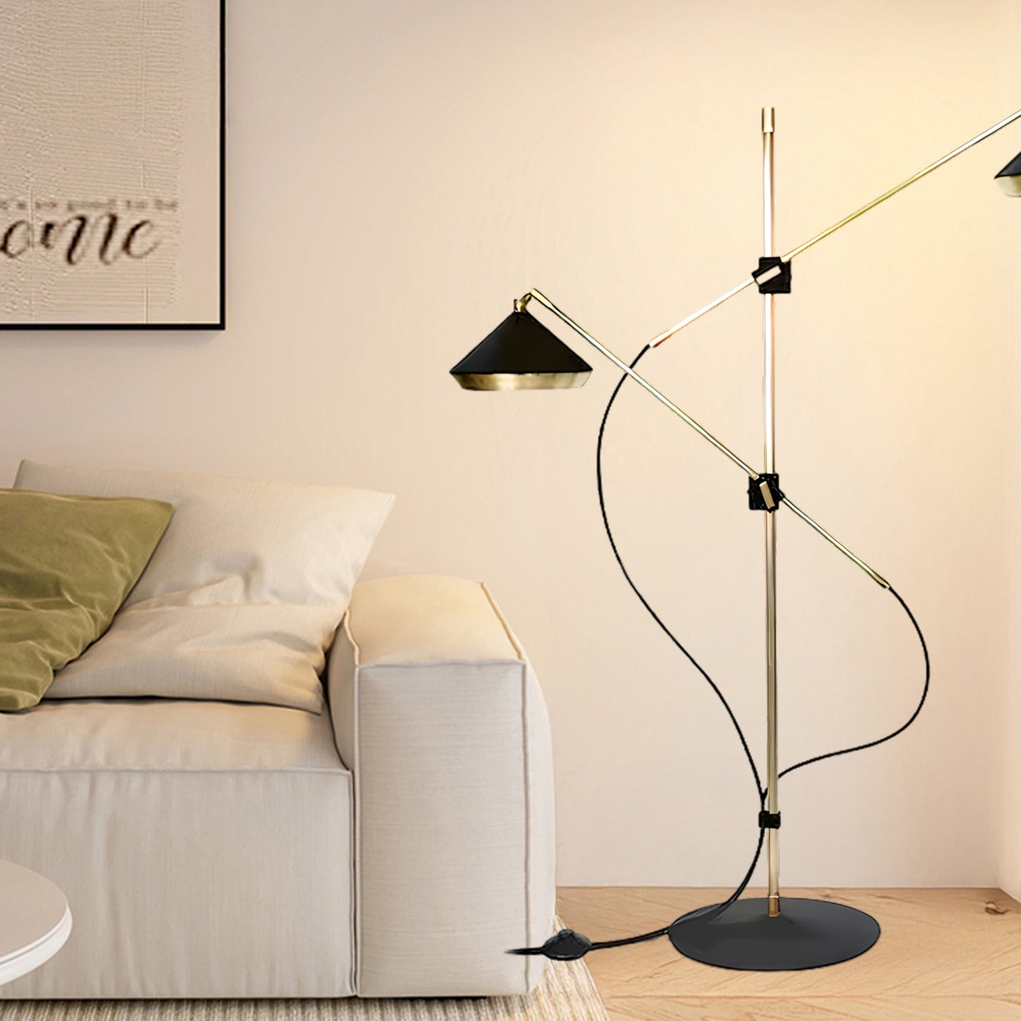 Shear Eclectic Metal Floor Lamp