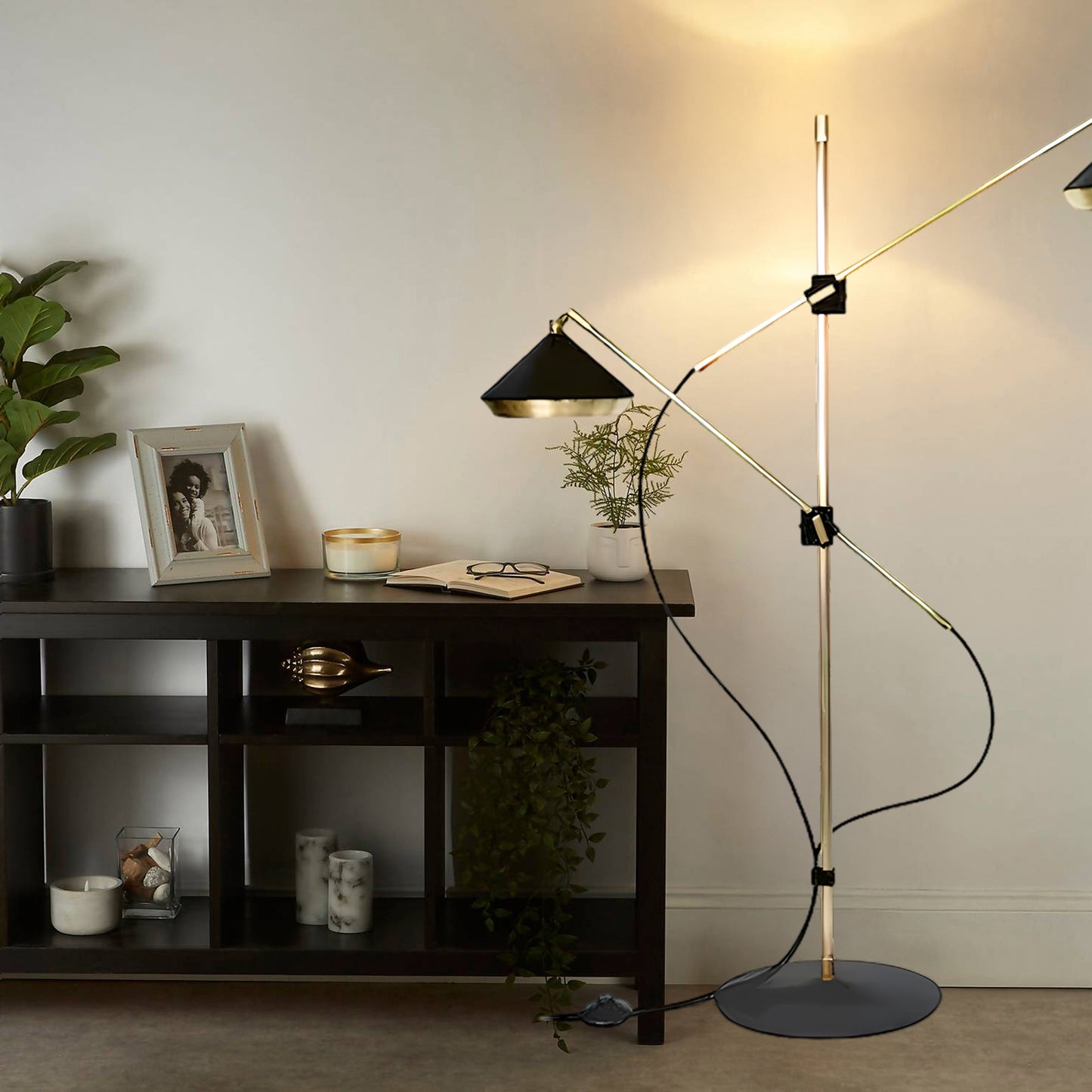 Shear Eclectic Metal Floor Lamp