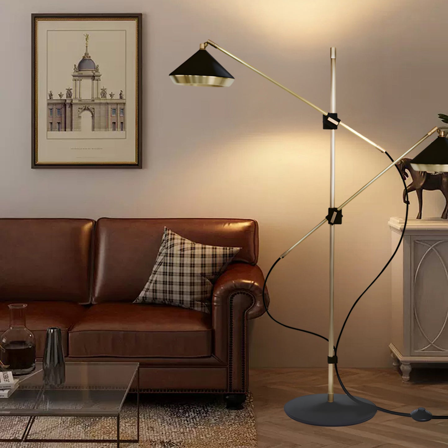 Shear Eclectic Metal Floor Lamp