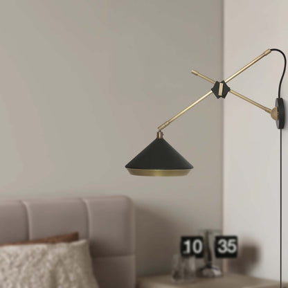 Shear Plug-in Eclectic Metal Wall Light