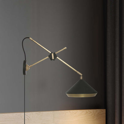 Shear Plug-in Eclectic Metal Wall Light