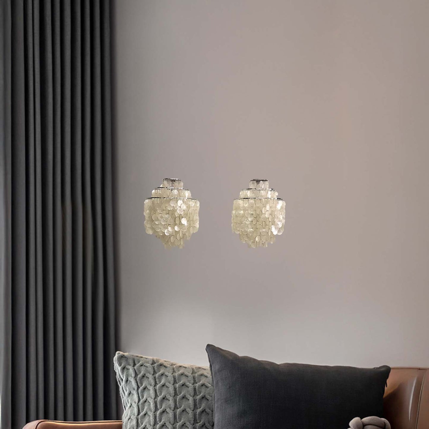 Shell Cascading Modern Metal Wall Light