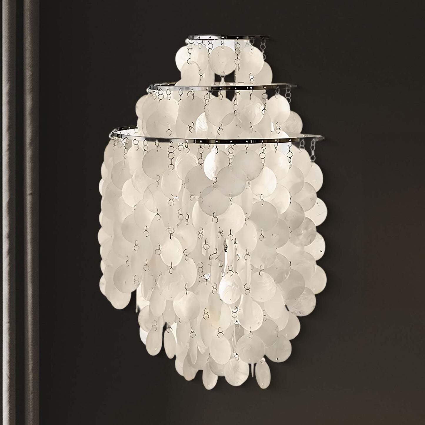 Shell Cascading Modern Metal Wall Light