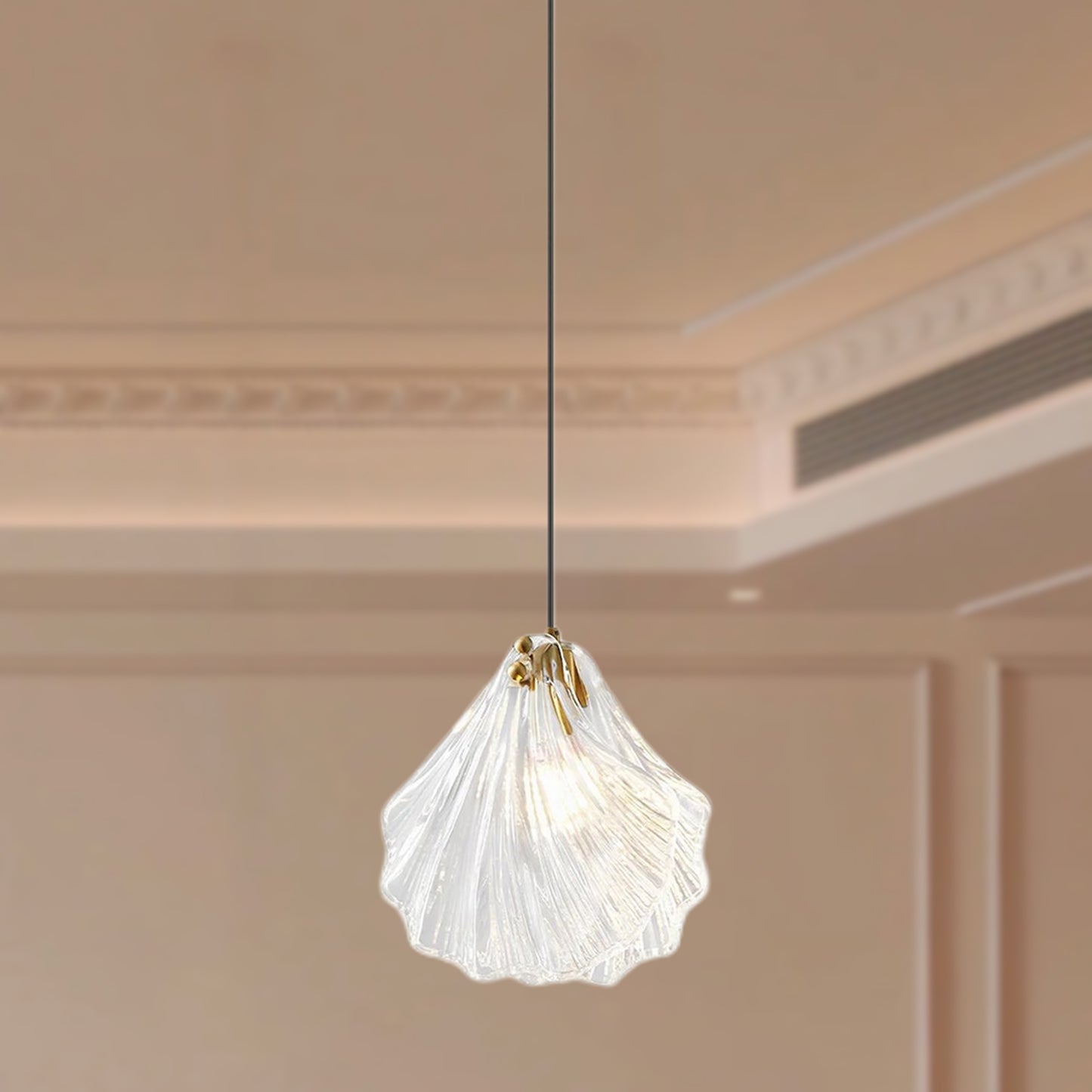 Shell Mini Modern Crystal Pendant Swag Light