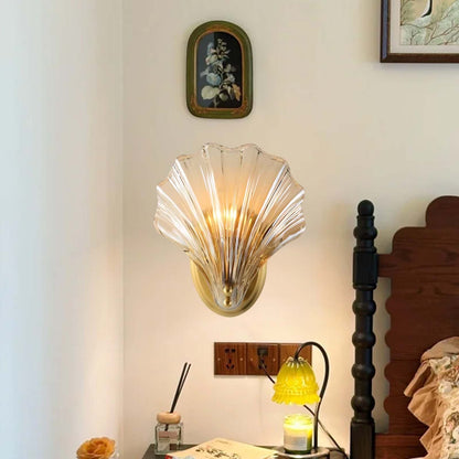 Shell Art Deco Crystal Wall Light