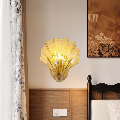 Shell Art Deco Crystal Wall Light