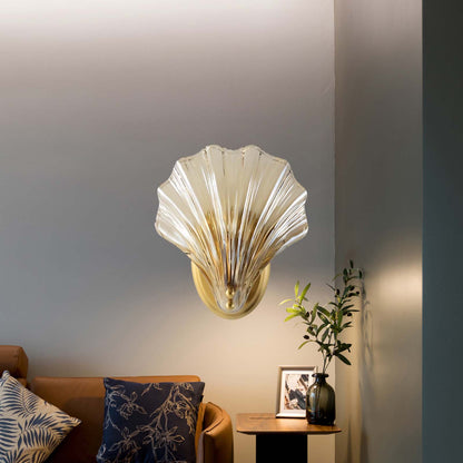 Shell Art Deco Crystal Wall Light