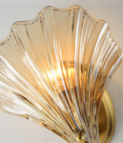 Shell Art Deco Crystal Wall Light