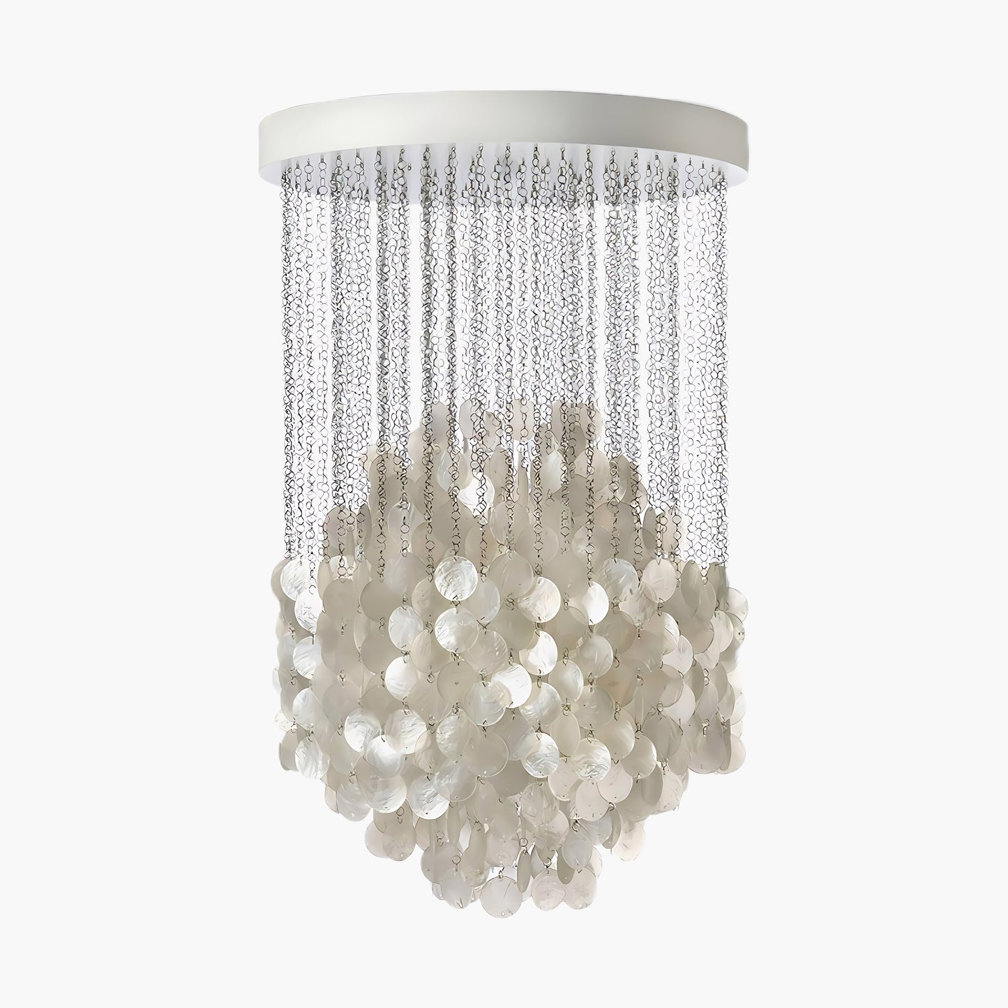 Shell Waterfall Minimalist Metal Chandelier