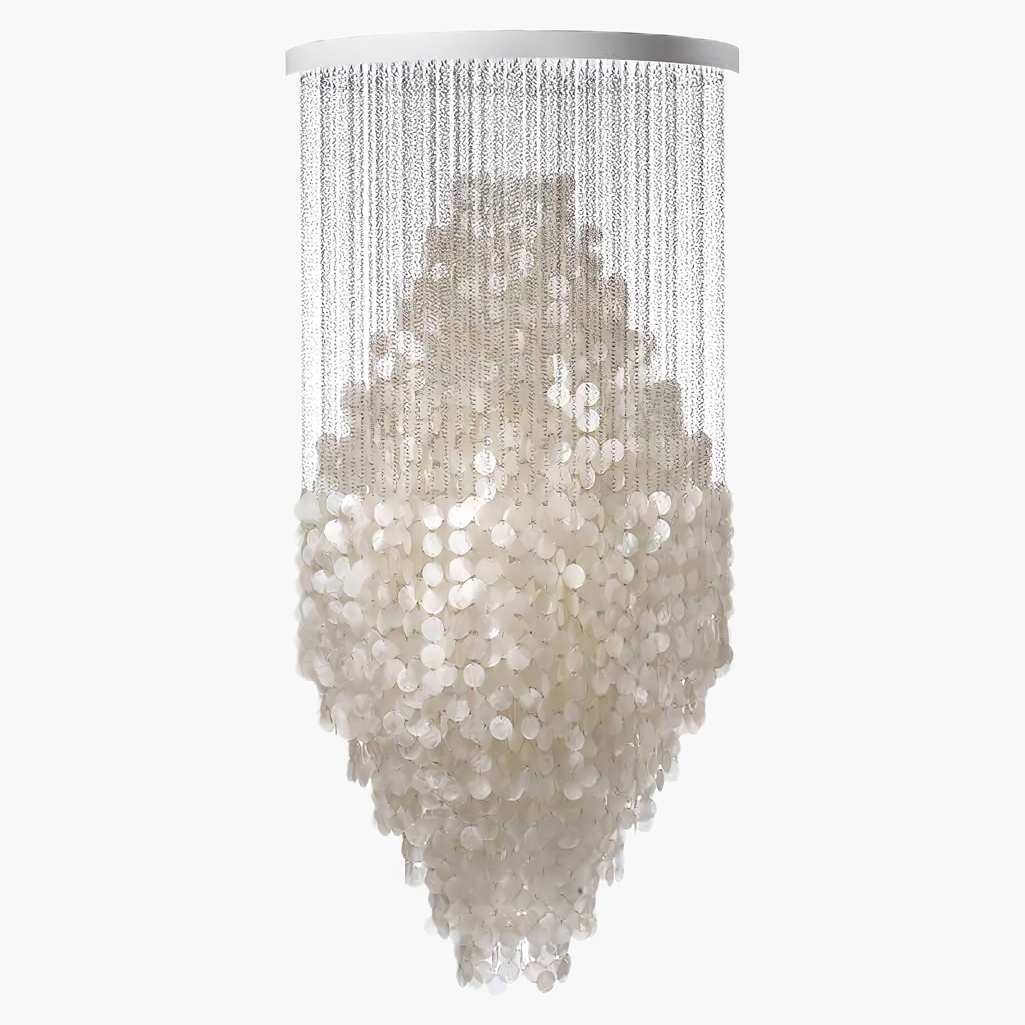 Shell Waterfall Minimalist Metal Chandelier