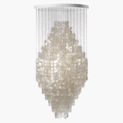 Shell Waterfall Minimalist Metal Chandelier