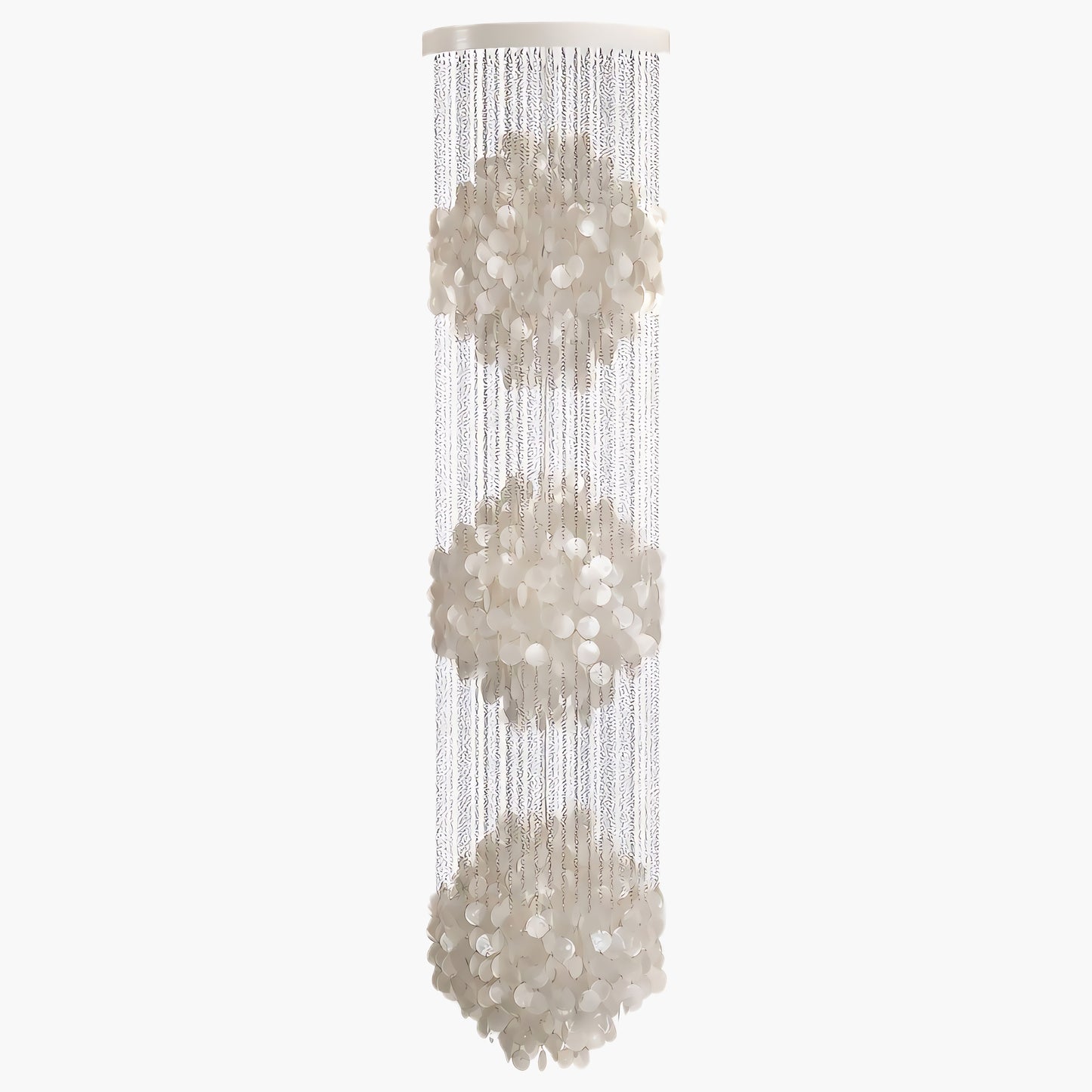 Shell Waterfall Minimalist Metal Chandelier