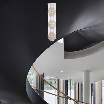 Shell Waterfall Minimalist Metal Chandelier