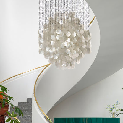 Shell Waterfall Minimalist Metal Chandelier