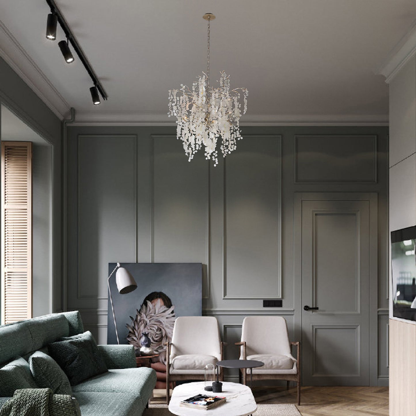 Shiro Noda Contemporary Crystal Chandelier