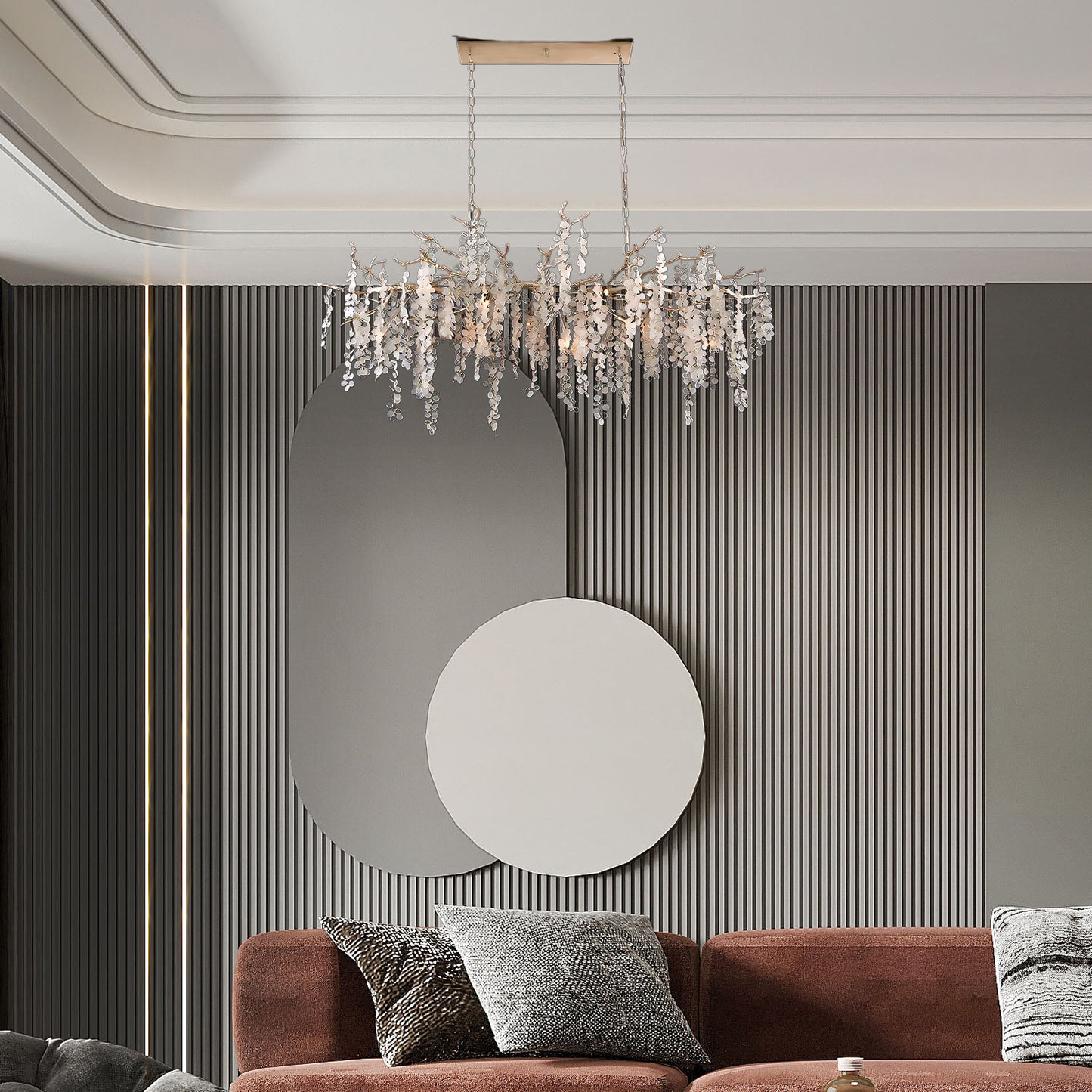 Shiro Noda Contemporary Crystal Chandelier