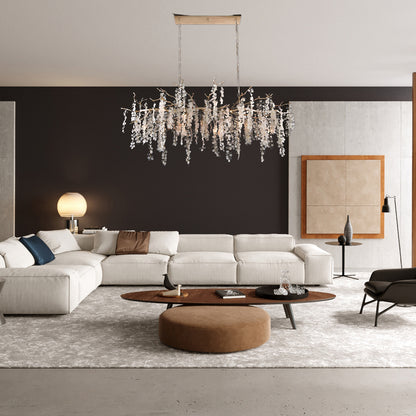 Shiro Noda Contemporary Crystal Chandelier