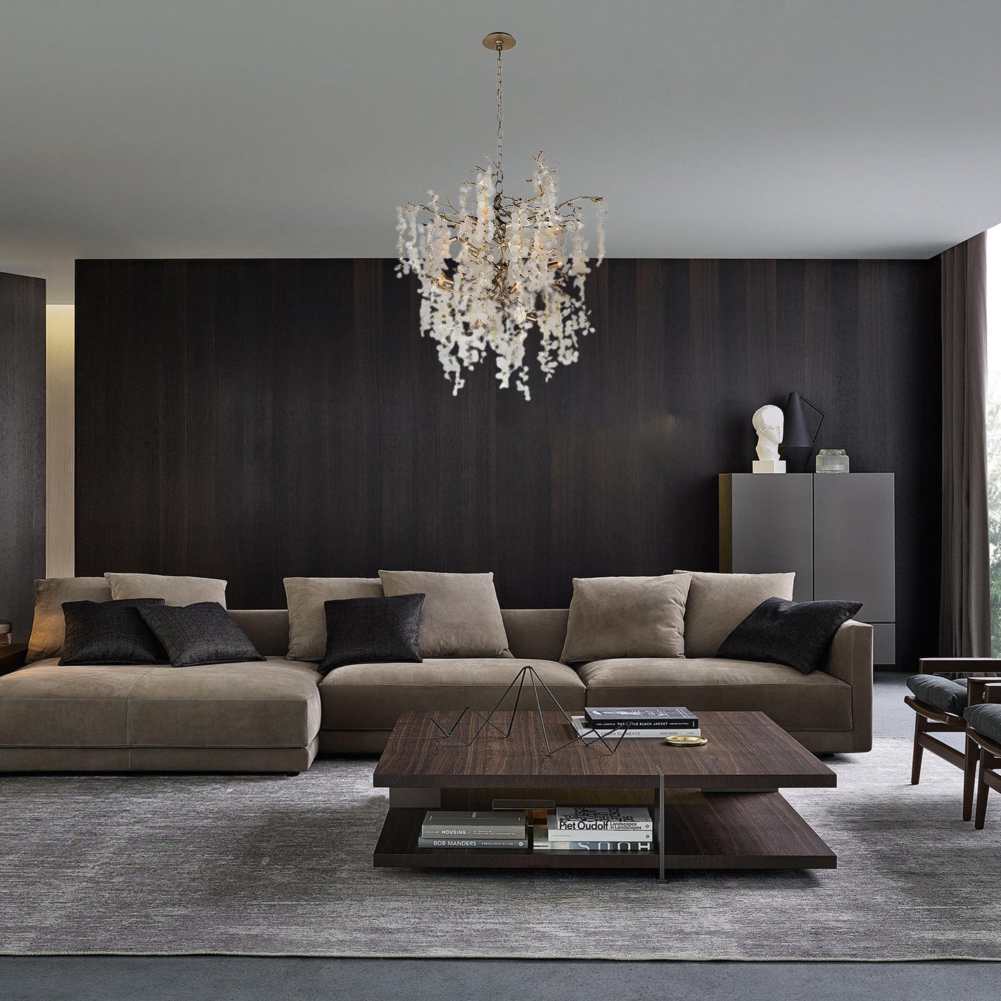 Shiro Noda Contemporary Crystal Chandelier