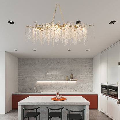 Shiro Noda Contemporary Crystal Chandelier