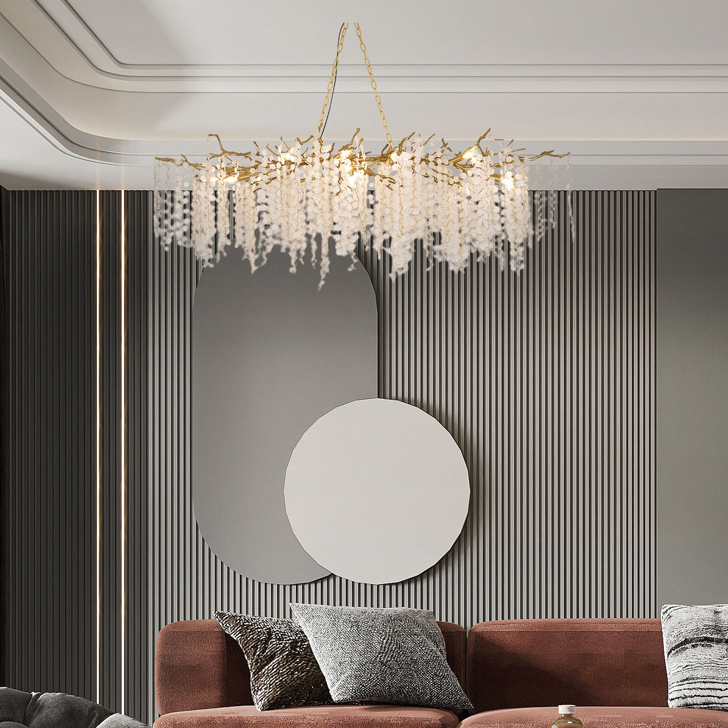 Shiro Noda Contemporary Crystal Chandelier