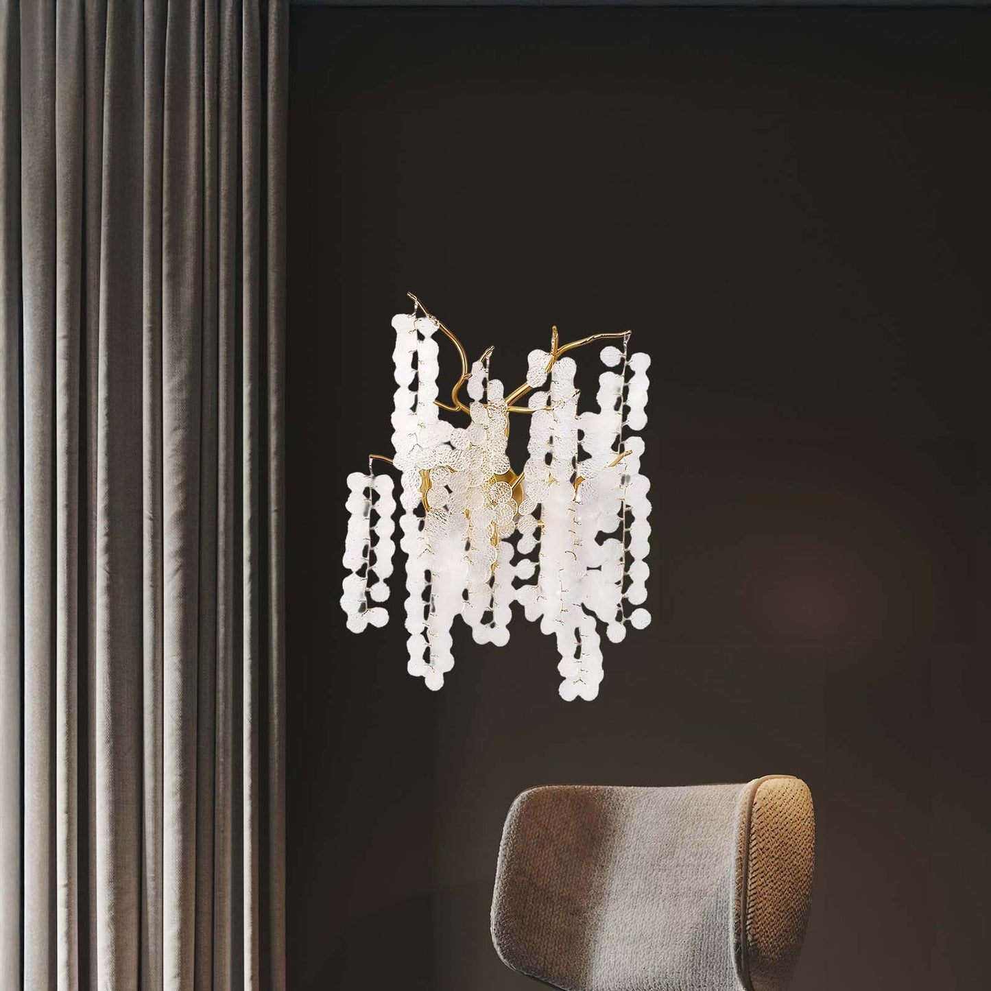 Shiro Noda Contemporary Crystal Wall Lamp