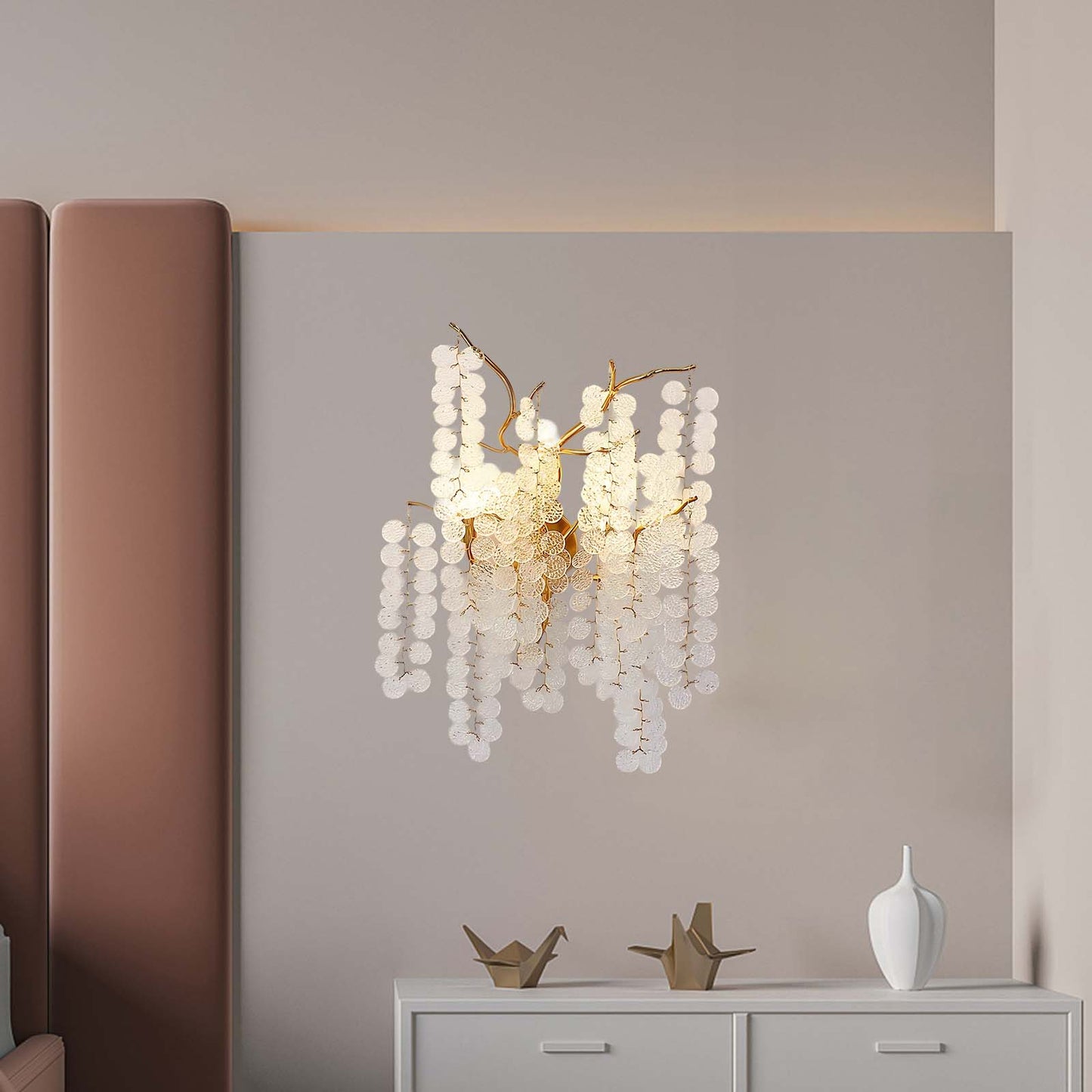 Shiro Noda Contemporary Crystal Wall Lamp