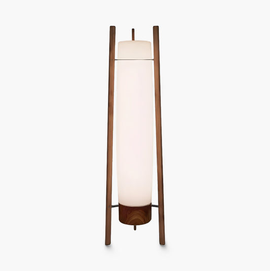 Side LED Art Deco Wood Floor Lamp