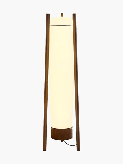 Side LED Art Deco Wood Floor Lamp